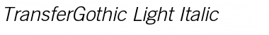 Download TransferGothic-Light Italic Font