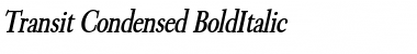 Download Transit Condensed BoldItalic Font