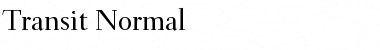 Download Transit Normal Font Title Preview