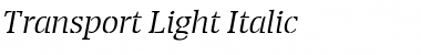 Download Transport Light Italic Font