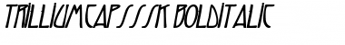 Download TrilliumCapsSSK BoldItalic Font