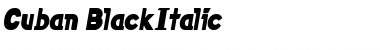 Download Cuban BlackItalic Font Title Preview