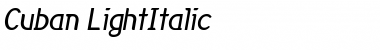 Download Cuban LightItalic Font Title Preview