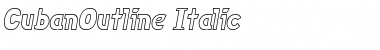 Download CubanOutline Italic Font Title Preview