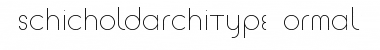 Download TschicholdArchiType Font