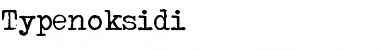 Download Typenoksidi Regular Font Title Preview