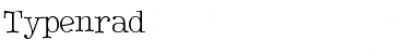 Download Typenrad Regular Font Title Preview