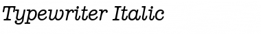 Download Typewriter Italic Font Title Preview