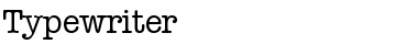 Download Typewriter Regular Font Title Preview
