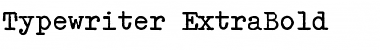 Download Typewriter ExtraBold Font Title Preview