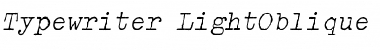 Download Typewriter Light Font Title Preview