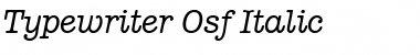 Download Typewriter-Osf Italic Font