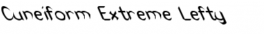 Download Cuneiform Extreme Lefty Regular Font Title Preview