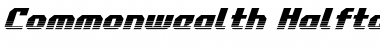 Download Commonwealth Halftone Italic Italic Font Title Preview