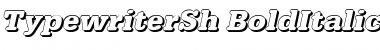 Download TypewriterSh BoldItalic Font Title Preview