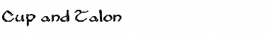 Download Cup and Talon Regular Font Title Preview