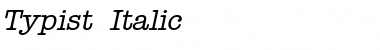 Download Typist Italic Font Title Preview