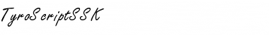 Download TyroScriptSSK Regular Font Title Preview
