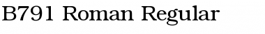 Download B791-Roman Regular Font Title Preview
