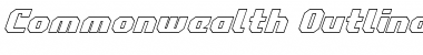 Download Commonwealth Outline Italic Outline Italic Font Title Preview