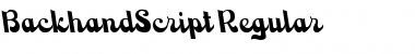 Download BackhandScript-Regular Regular Font