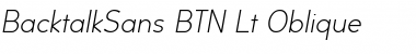 Download BacktalkSans BTN Lt Font