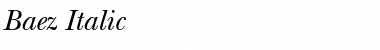 Download Baez Italic Font Title Preview