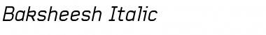 Download Baksheesh Italic Font Title Preview