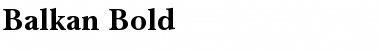 Download Balkan Bold Font Title Preview