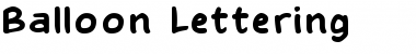 Download Balloon Lettering Regular Font Title Preview