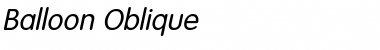 Download Balloon Oblique Font Title Preview