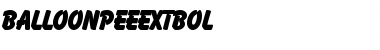 Download BalloonPEEExtBol Regular Font Title Preview