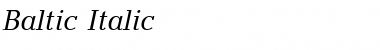Download Baltic Italic Font Title Preview