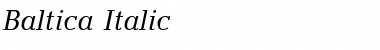 Download Baltica Italic Font Title Preview