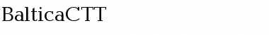 Download BalticaCTT Regular Font Title Preview