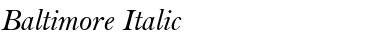 Download Baltimore Italic Font Title Preview