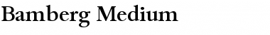 Download Bamberg-Medium Regular Font Title Preview