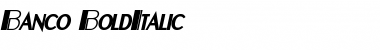 Download Banco BoldItalic Font Title Preview