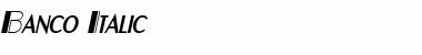 Download Banco Italic Font Title Preview