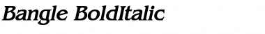 Download Bangle BoldItalic Font Title Preview