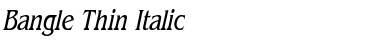 Download Bangle Thin Italic Font Title Preview
