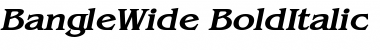 Download BangleWide BoldItalic Font Title Preview