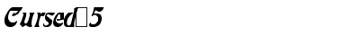 Download Cursed 5 Italic Font Title Preview