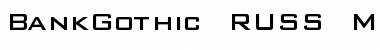 Download BankGothic RUSS Medium Font Title Preview