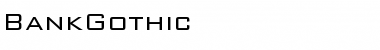 Download BankGothic Regular Font Title Preview