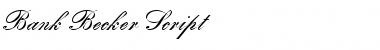 Download Bank Becker Script Regular Font Title Preview