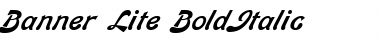 Download Banner Lite BoldItalic Font Title Preview