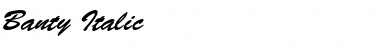 Download Banty Italic Font Title Preview
