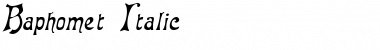 Download Baphomet Italic Font Title Preview