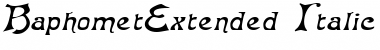 Download BaphometExtended Italic Font Title Preview